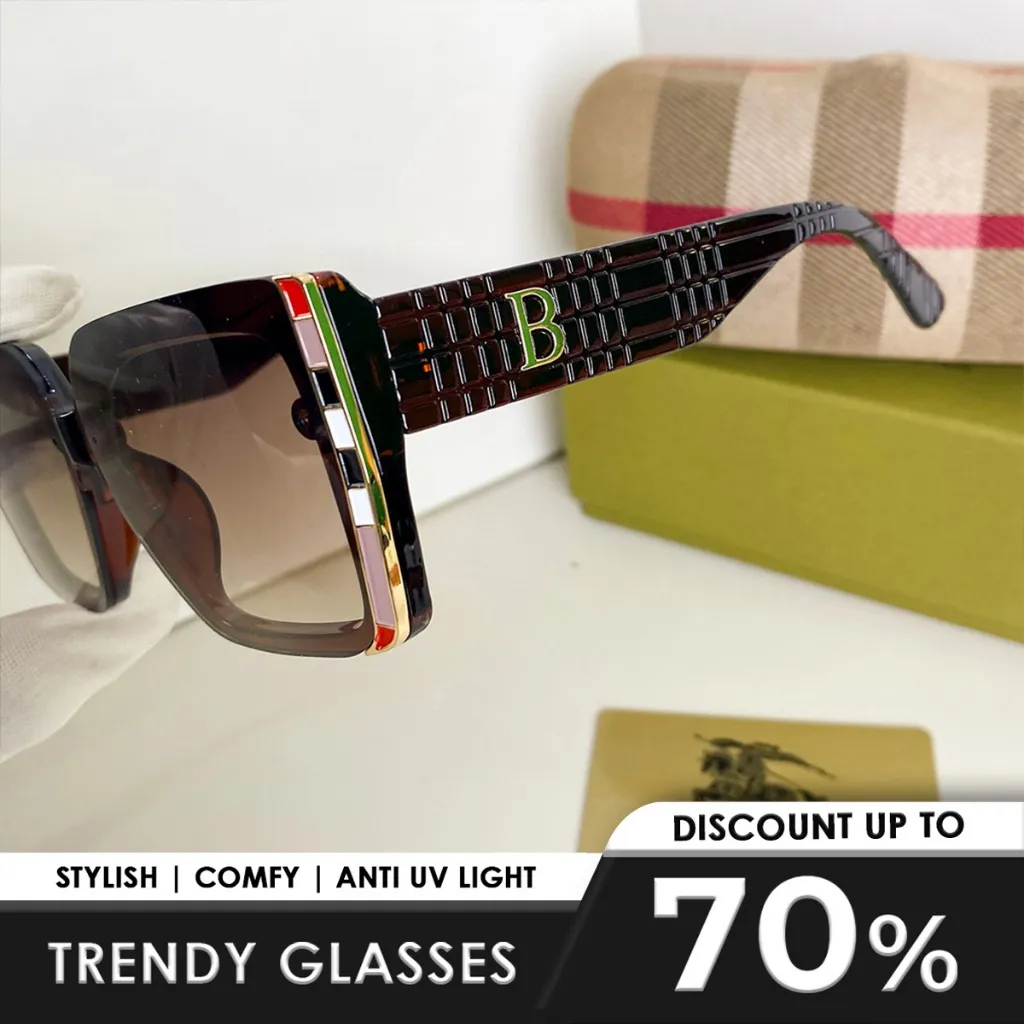 Kacamata Hitam Wanita / Titanium /UV/ Produk Baru / Impor / Kacamata Fashion / Tanpa Bingkai / Bingkai Penuh / Pelindung Ultraviolet / Versi Korea / Kualitas Tinggi / Retro / Gaya / Berongga / Kacamata Terpolarisasi (bM9049)