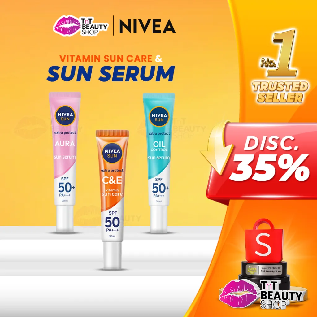 Nivea Sun Face Protection Serum Spf 50+ PA +++ - Oil Control | Instant Aura | TnT Beauty