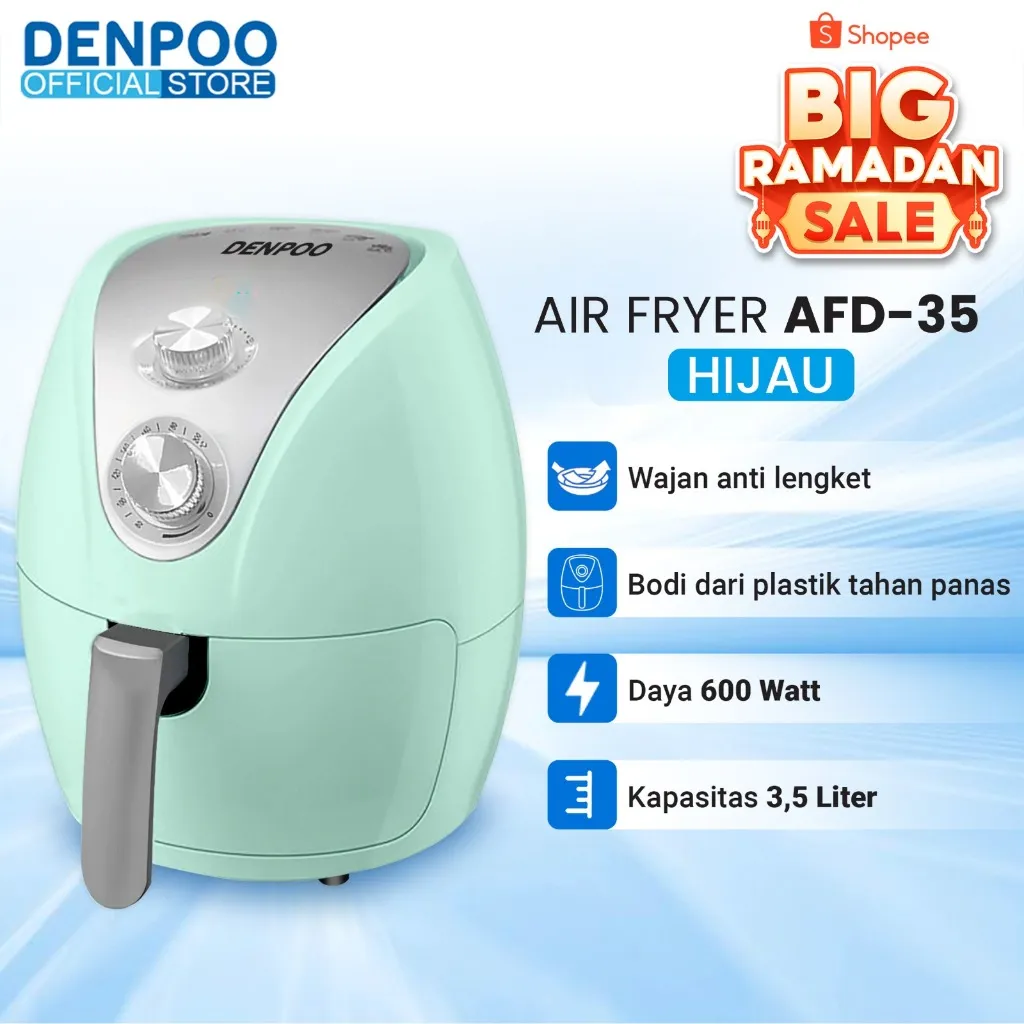 Denpoo Air Fryer AFD 35 Penggorengan Tanpa Minyak