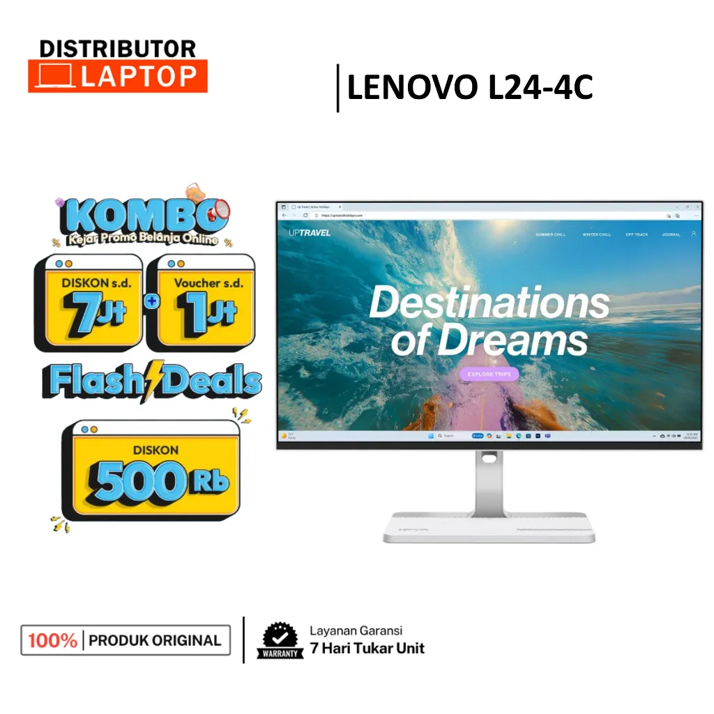 LENOVO MONITOR L24 L24-4C L24-4E L24I-4A - GARANSI RESMI