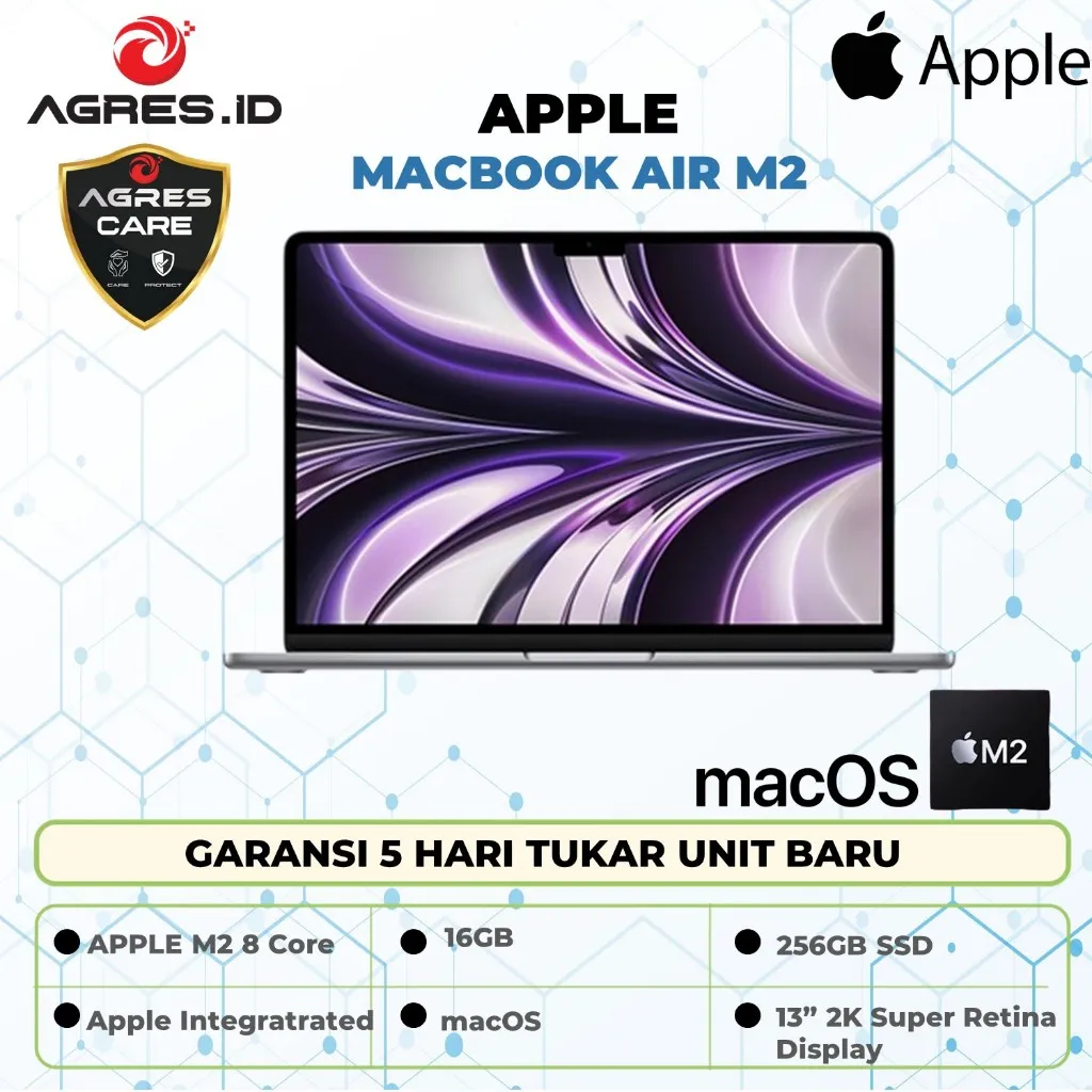 Ibox Apple Macbook Air 13 M2 8C GPU 16GB 256GB 8C CPU 13.6 Inch