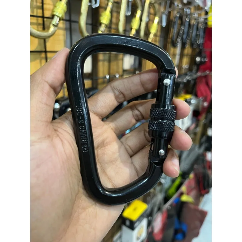 carabiner baja screw steel delta 25kN for safety climbing rescue
