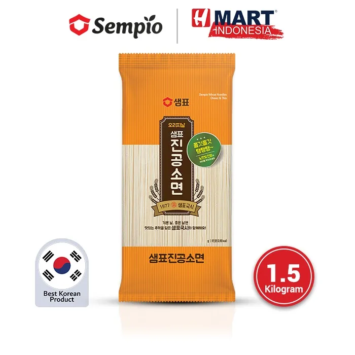 Sempio Wheat Noodles Chewy & Thin - Mie Kering Kenyal Asli Korea 1.5kg