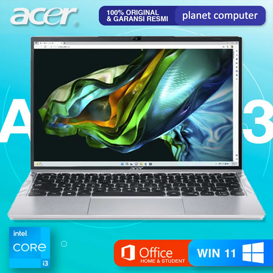 ACER Aspire GO 14 AG14 72P 38GD Intel Core i3 1315U 8/512GB SSD Windows 11 OHS M365B 14" inch WUXGA IPS Silver
