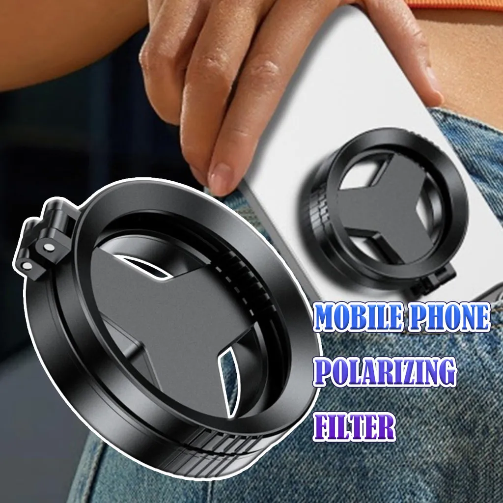 Lensa Polarisasi Magnetic Circular Universal Camera Lens Clip 52MM CPL Filter Kit Phone Android  Magsafe