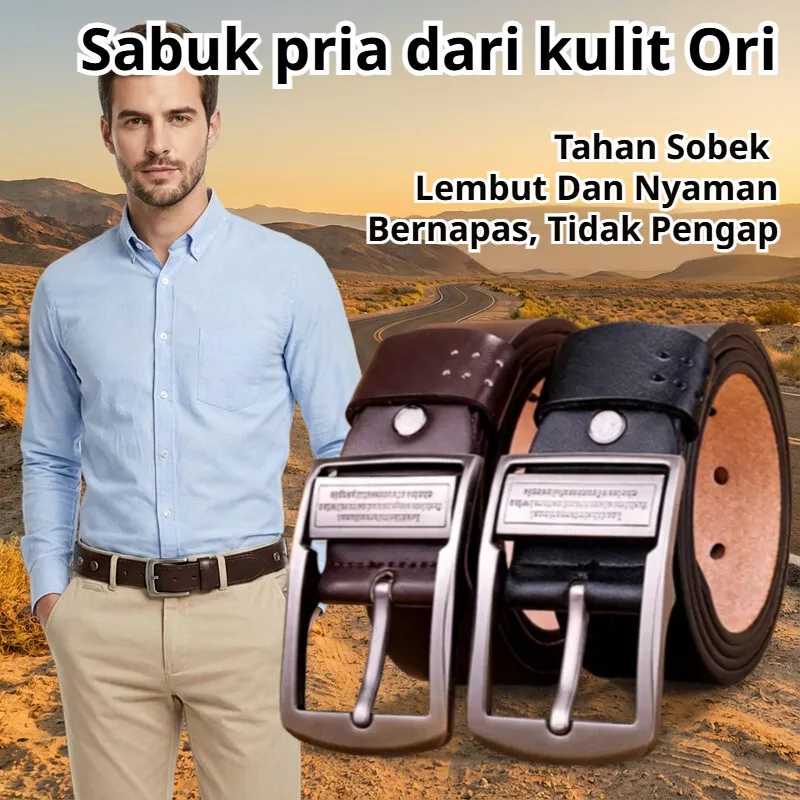 Kirim dalam 24 jam/[Tali Kulit Asli / Tahan Lama] Sabuk Pria/Ikat Pinggang Pria/Sabuk Kulit Pria/Aksesori Pria/Sabuk Fashion Pria/Sabuk Kulit Asli/Sabuk Formal/Sabuk Casual