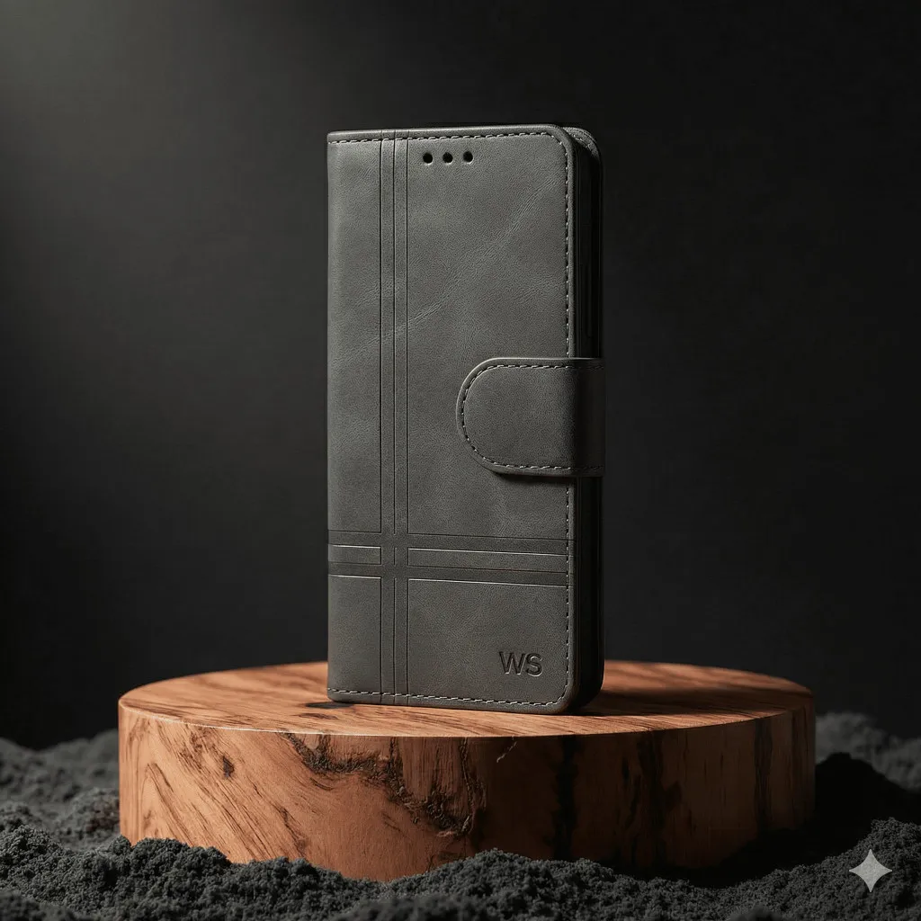 [ Realme C61 / C61S / C63 / C75 / C75x ] Flip Case Cover Leather Burbbery | Case Leather Book Magnetic Cover | Dompet Buku | Casing Buka Tutup