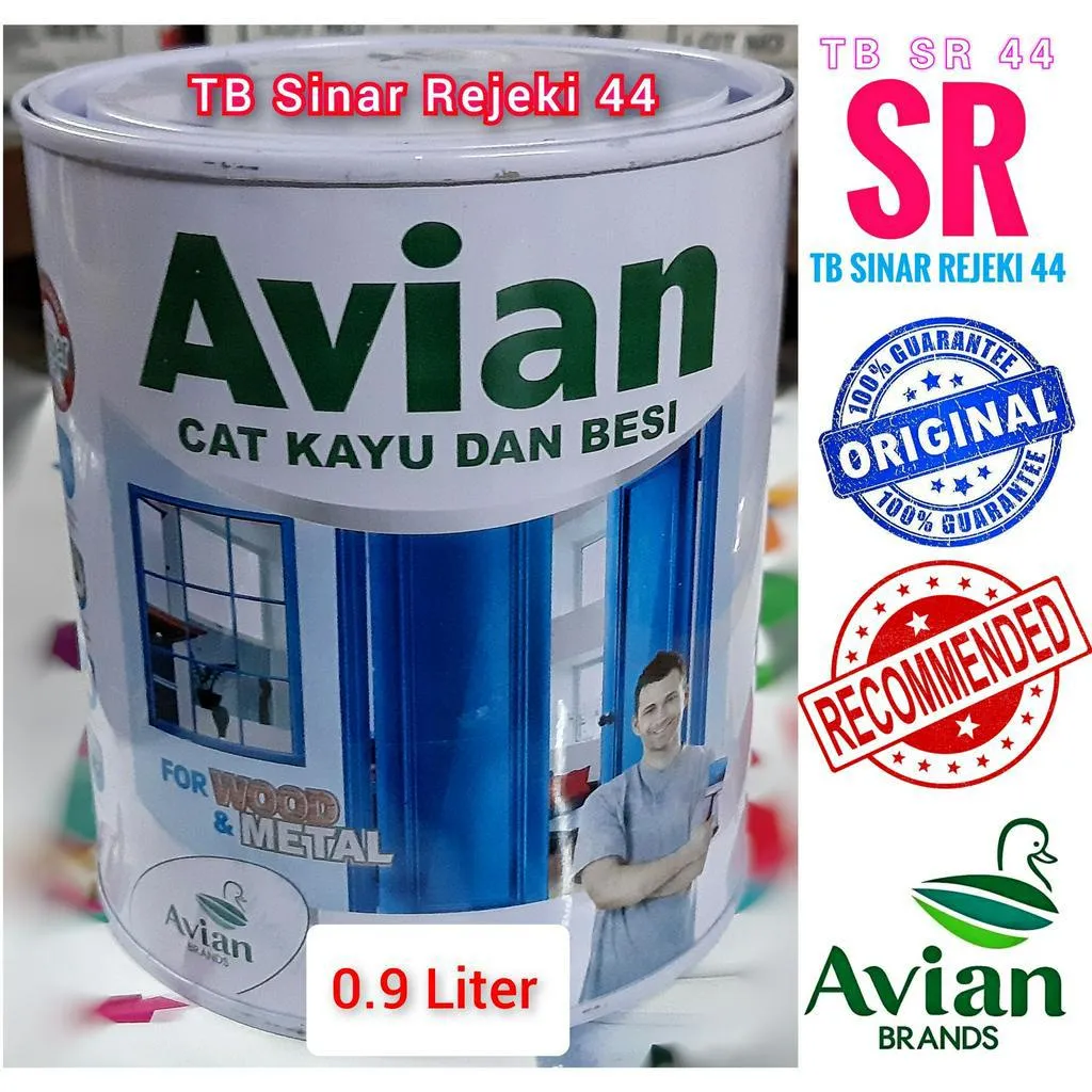 AVIAN Synthetic 0.9 Liter Cat Minyak Kayu & Besi Mengkilap 1 KG – TB Sinar Rejeki x Avian Brands