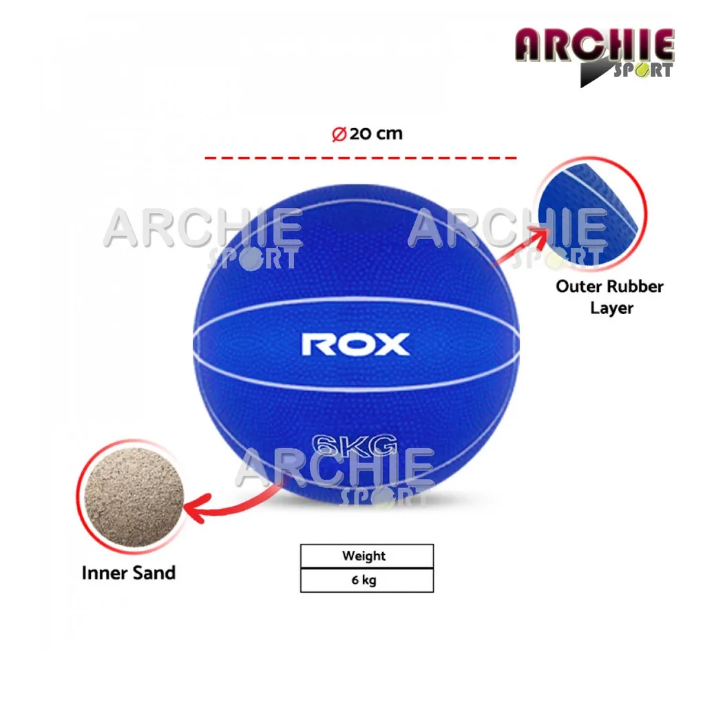 Medicine Ball 101 Excersice Bola Latihan 6Kg 6 Kg ROX Original