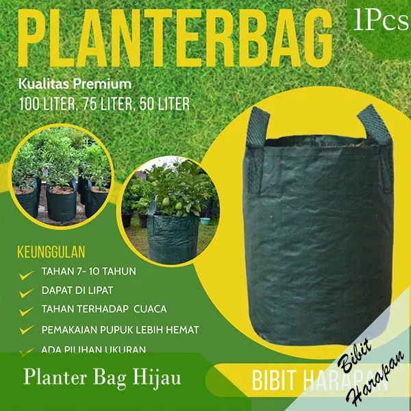Planter Bag Hijau 150 200 250 Liter Pot Tanaman PlanterBag Media Tanam Pot Tanaman