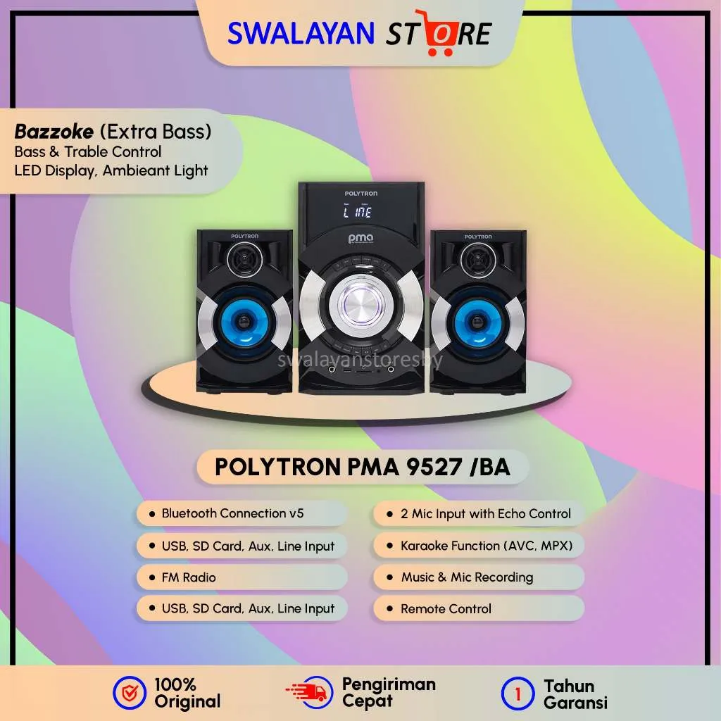 Speaker Bluetooth Polytron PMA 9507/9527 100% ORI