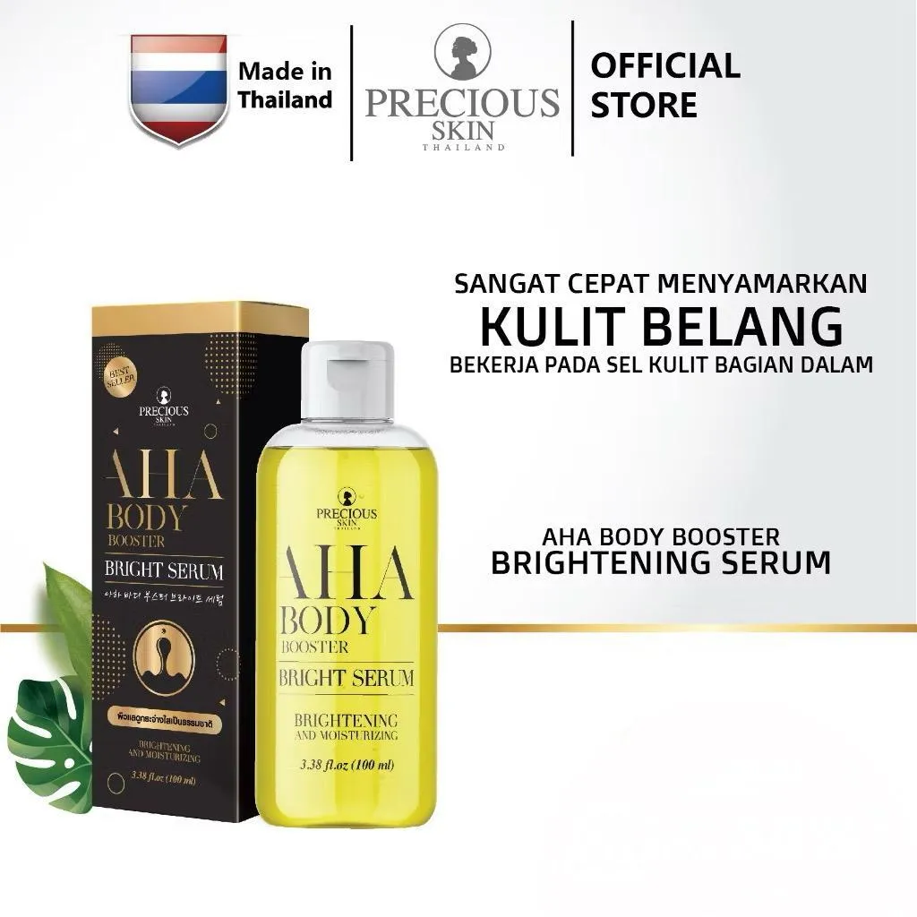 Precious Skin Thailand AHA Brightening & Whitening Booster Body Serum Jumbo / Serum Pemutih 100ml