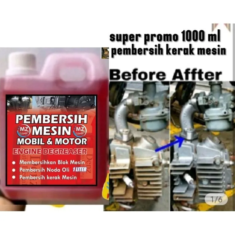 MZ Pembersih Mesin 1 liter Mobil & Motor Engine Degreaser0liyangmembadel.(tanpa sarung tangan dan kuas)
