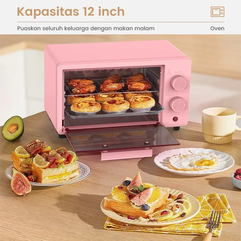 Oven Listrik 12 Liter Panggang kue 640 Watt Multifungsi low watt