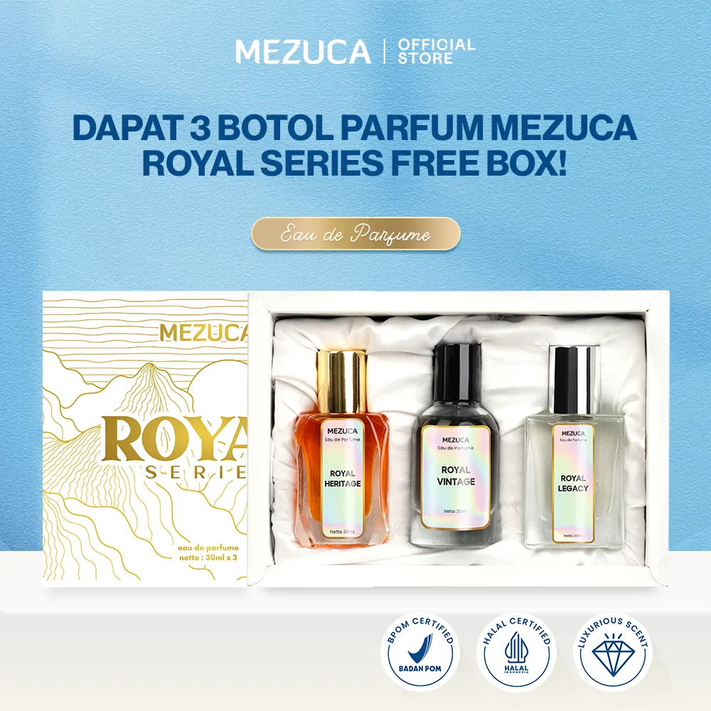 Dapat 3 PCS Parfum Mezuca Royal Series 30mL Free Box EDP  Wangi Awet Tahan Lama Unisex Pria Wanita BPOM Approve