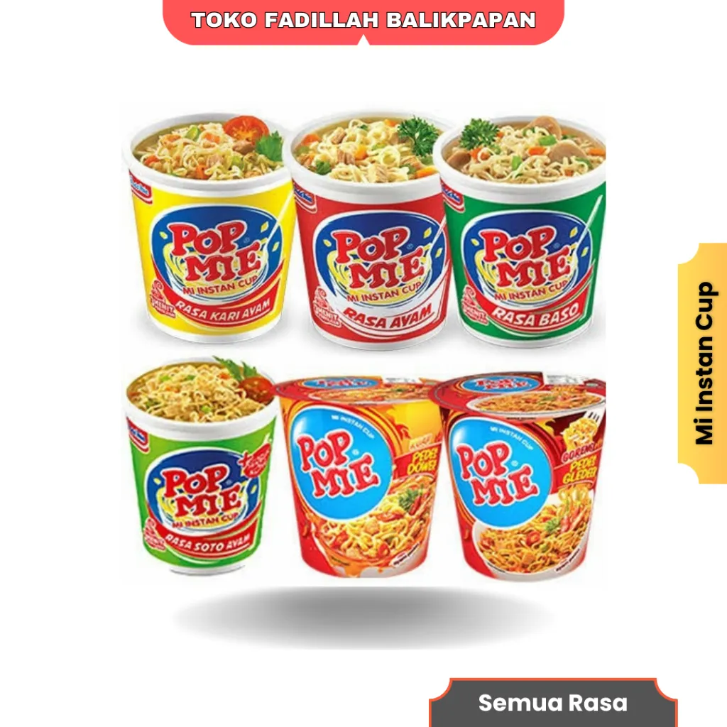 Pop Mie Mi Instan Cup (Semua Varian Rasa)