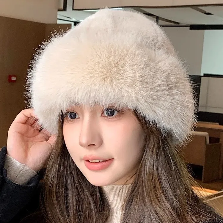 Topi Winter Model Kupluk Mongolia Autumn Winter Musim Dingin Terbaru New Looks Edition Fashionable Korean Girl Model Outer Bulu Soft Style Modern Inner Fleece Suede Warm Thick Medium Colour Full Variant Bludru Suede Fleece Polyester Best Quality MONGOL KU