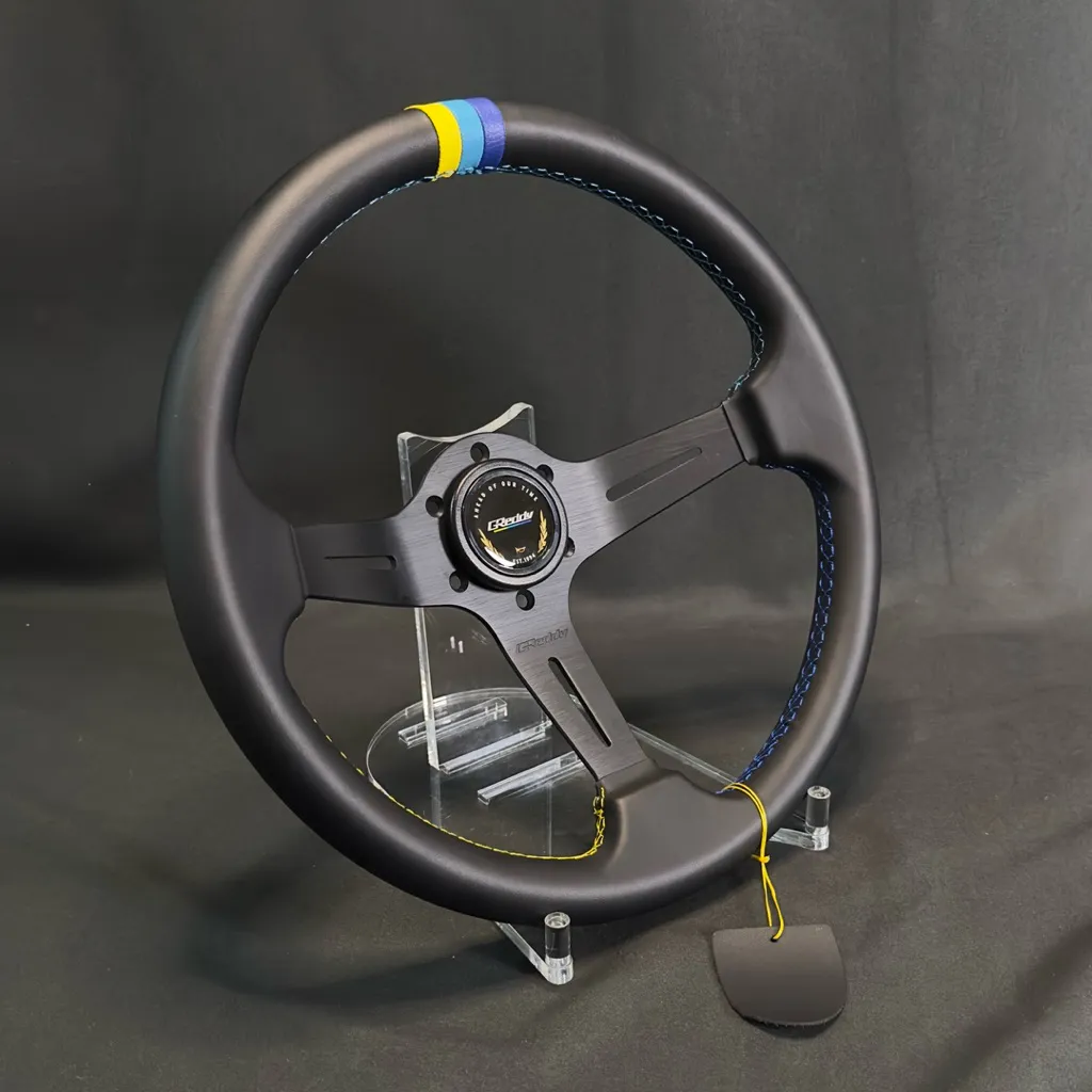 GReddy Sports Steering Wheels Stir Racing Mobil 14inch Black Leather