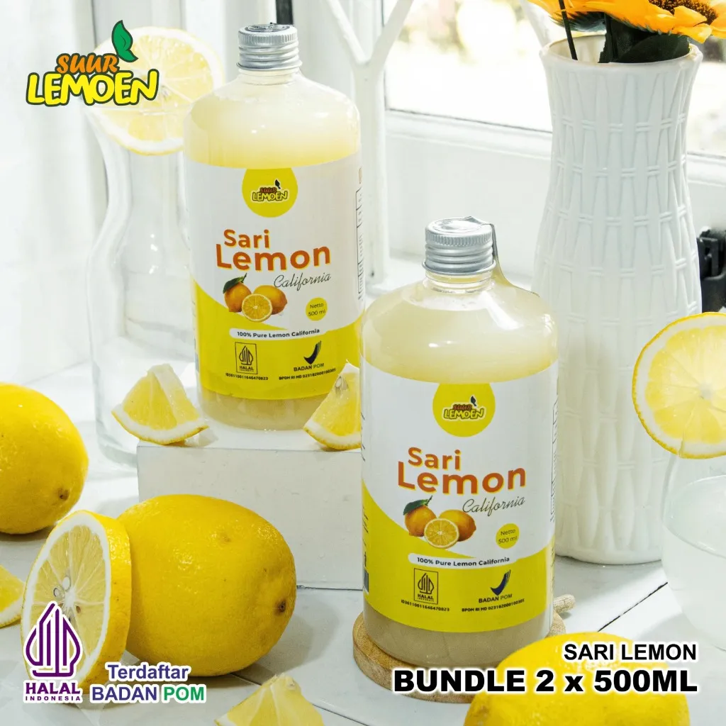 Suur Lemoen - Sari Lemon 1 Liter Asli Sari Lemon California BPOM dan Halal