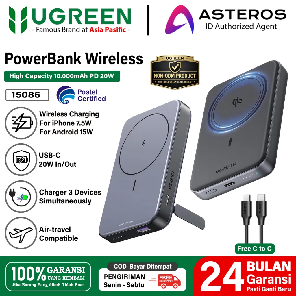 UGREEN PowerBank Magsafe Wireless Fast Charging 7.5W 15W 25W PD Type C 20w For iPhone Samsung Huawei