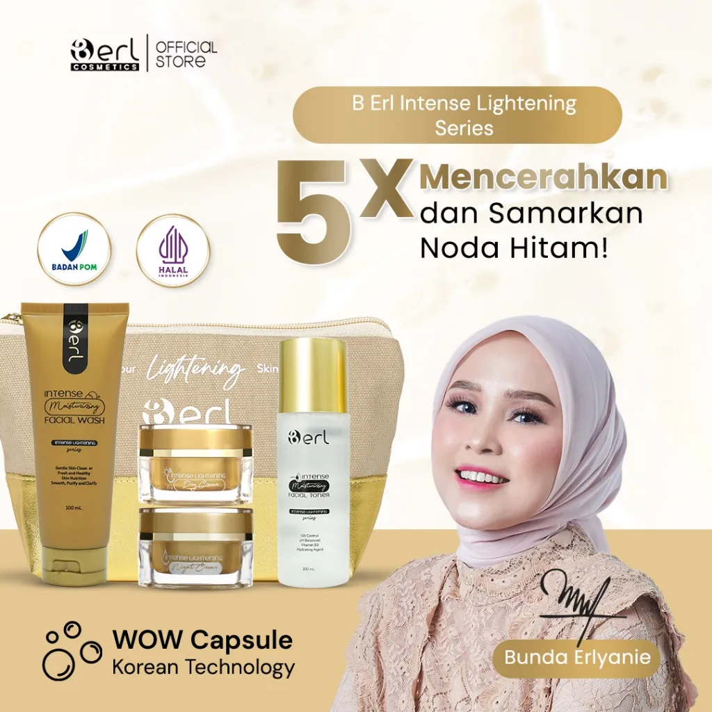 B ERL Lightening Series B Erl Cosmetics (Cream Wajah) Facial Wash, Toner, Day & Night Cream Berl Cosmetic | berl skincare | berl cosmetics