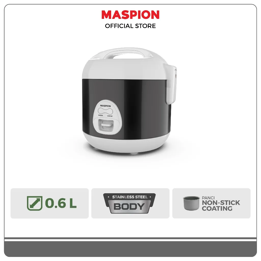 Maspion Rice Cooker Magic Com 0.6 Liter MRJ-0623 GRBF