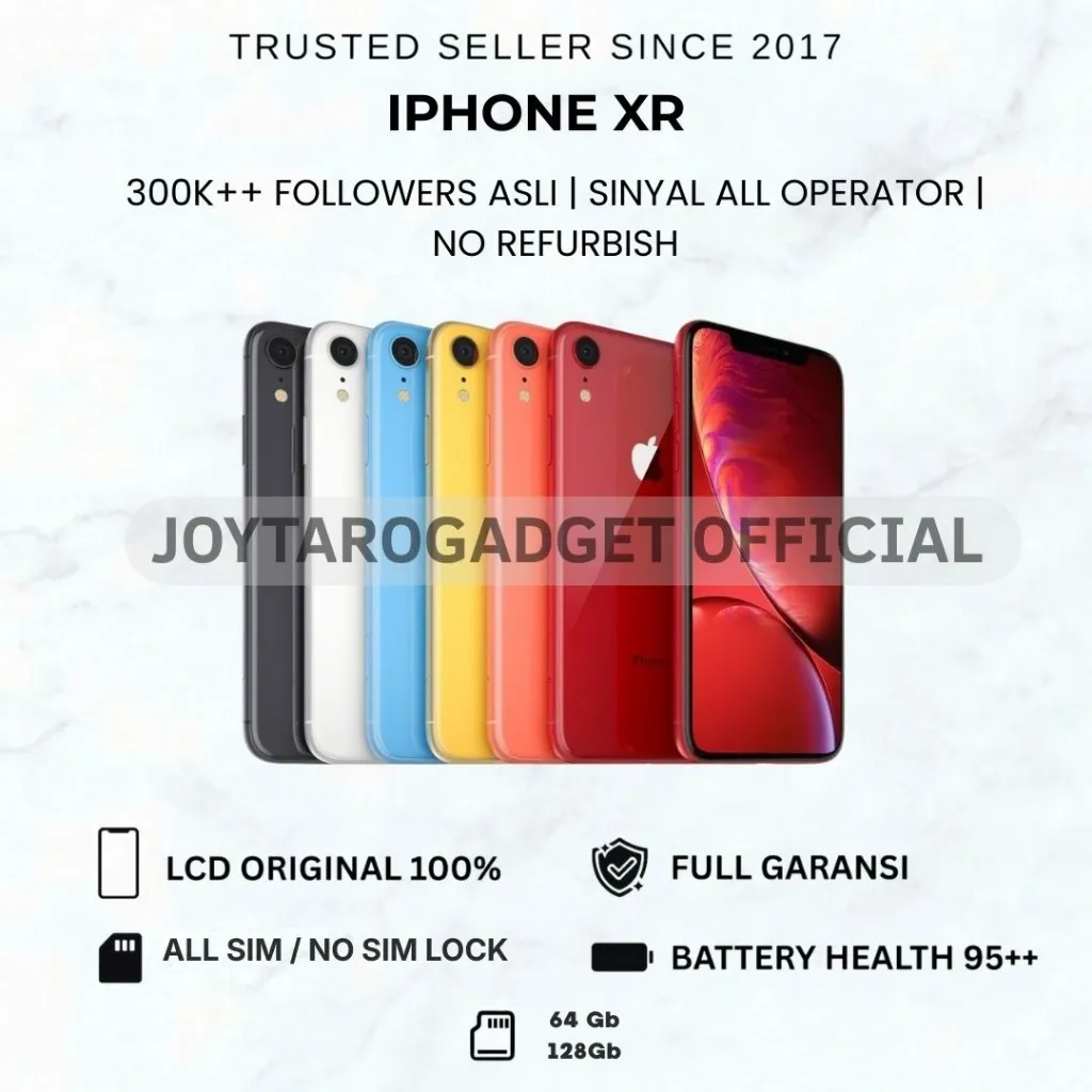 iPhone XR 64gb 128gb | Mulus | Fullset | Lcd Original | No Rekondisi
