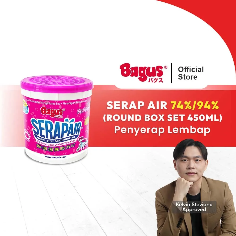 Bagus Serap Air Refillable Box Daya Serap 450 ml - Mengurangi Kelembapan, Mencegah Ngegat dan Penjamuran