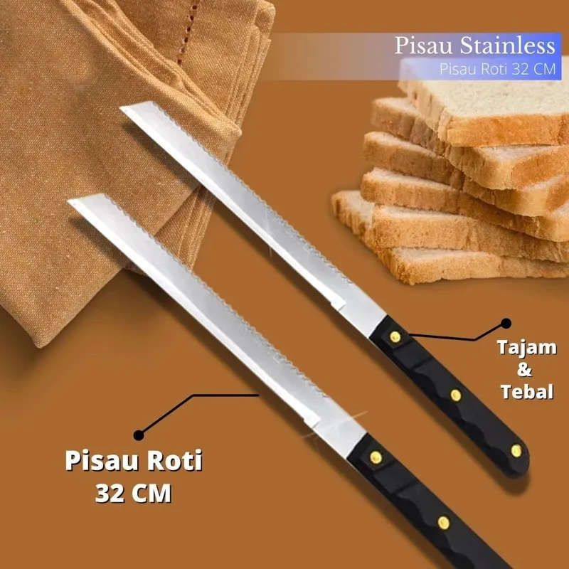 Pisau roti 2 sisi / Pisau pemotong kue