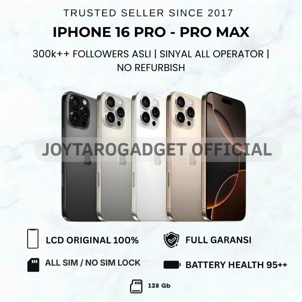 iPHONE 16 pro - iP 16 Pro max  128gb - 512gb Lcd Original 100% Fullset No Refurbish