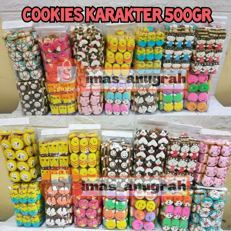 COOKIES KARAKTER 500GR/ KUKIS KARAKTER/ KUE LEBARAN / COOKIES MURAH