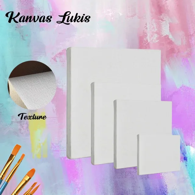 KANVAS LUKIS 20 X 20 CM / CANVAS LUKIS FRAME 20 X 20 CM FREE GESSO