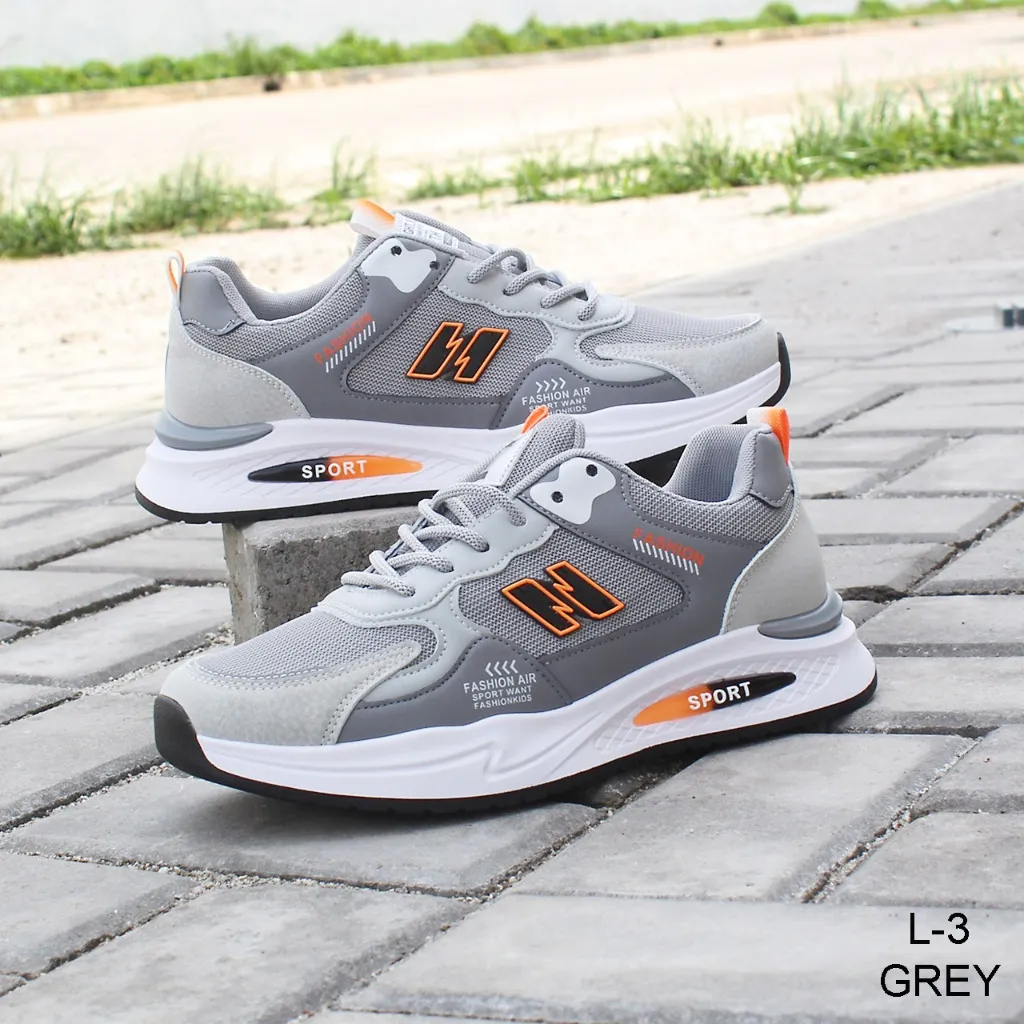 NEW!!!  KEKINIAN TERKEREN!!!! Sneakers Sports Pria Premium Import ML-3 Sepatu Olahraga Pria Kanvas Kekinian Import Sneaker Jalan Pria Sneaker Kasual Pria Kekinian Terbaruuu(+Box)