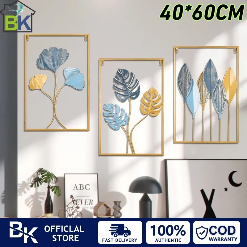Warna WALL Decor Hiasan Dinding Aesthetic Bahan Metal Nordic Dinding Frame Dinding New 40*60cm