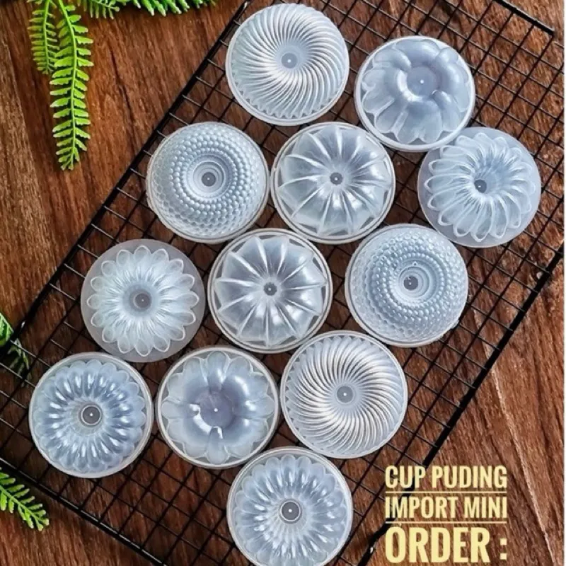 24Pcs Cetakan puding mini Loyang ager ager cetakan bolu kukus cetakan kue jelly coklat