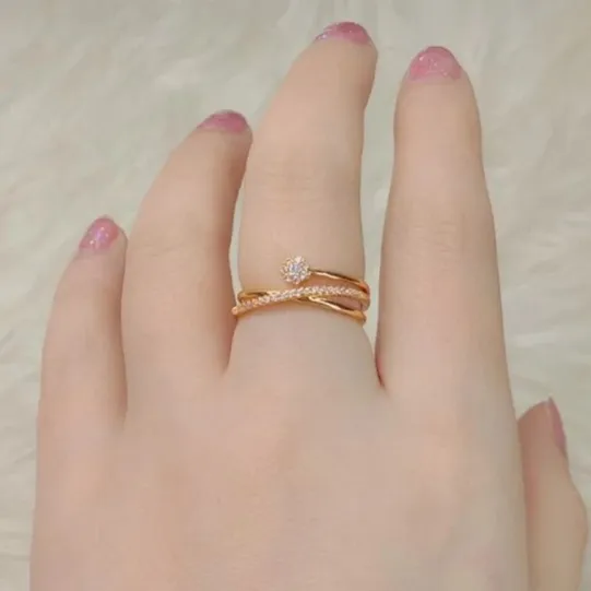 La Vienne - Azalia - Cincin Titanium Wanita Anti Karat - Perhiasan Perempuan Mewah Elegan