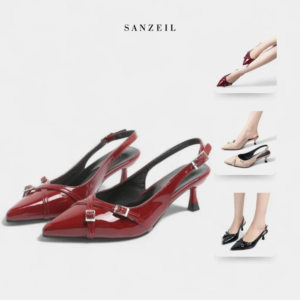 (Hero) SANZEIL Lottie Sepatu Heels Wanita Hak Sedang 8055