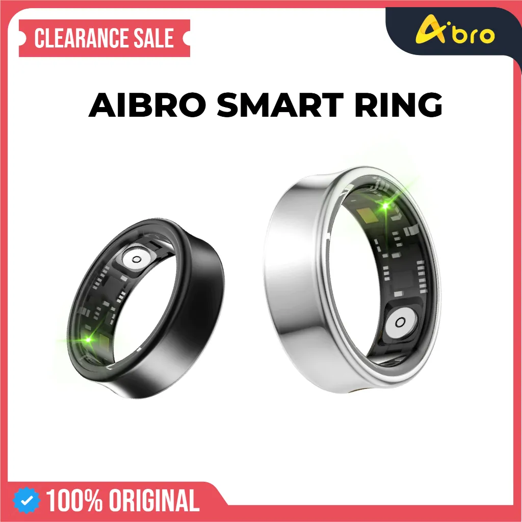 Aibro Smart Ring Bluetooth Cincin Pintar Cek Kesehatan | Monitor Detak Jantung