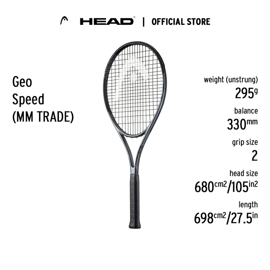 HEAD Tennis Racket Geo Speed 2025 (295G) 231375 - Raket Tennis Terpasang Senar FREE Cover Bag