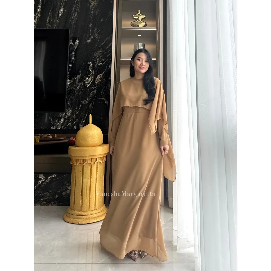 ( VM ) - 840 / dress 2 in 1 inner dan outer /dress lebaran - vanesha margaretta
