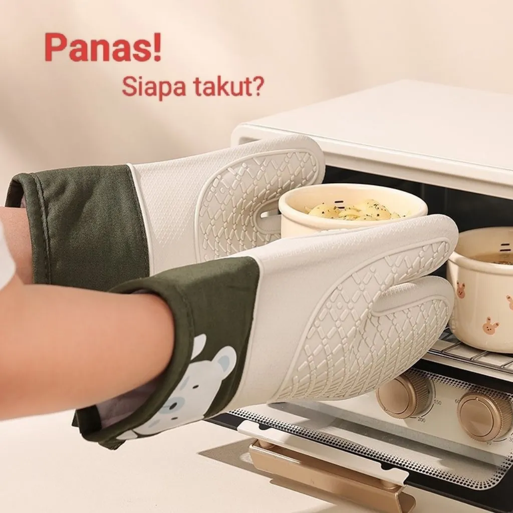 Sarung Silikon Tahan Panas / Sarung Oven / Heat Resistant Oven Gloves /harga 1 pcs