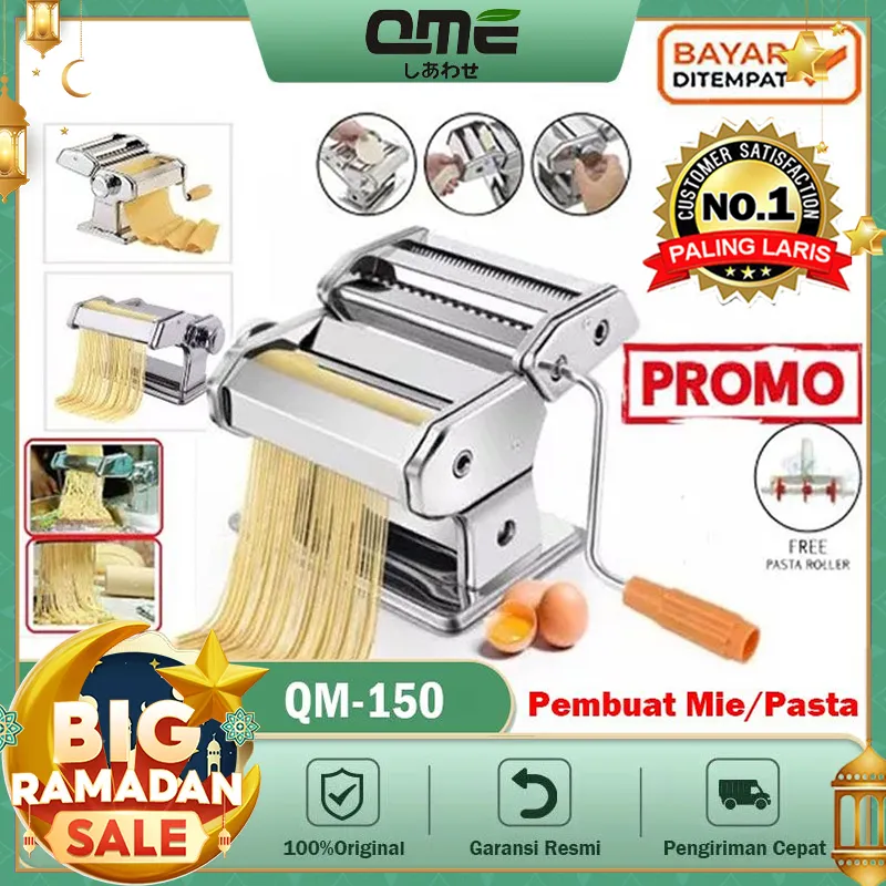 QME Pasta Maker Atlas Gilingan Mie Molen Pangsit Cetakan Mie Penggiling Pencetak Pasta Kue