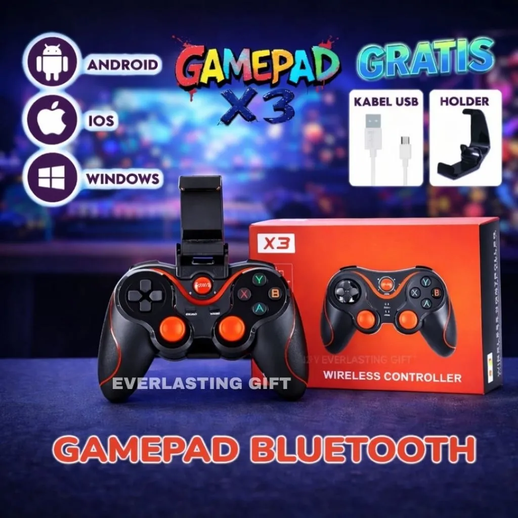 Gamepad Bluetooth Stick X3 Wireless Controller Joystick Termurah !!!
