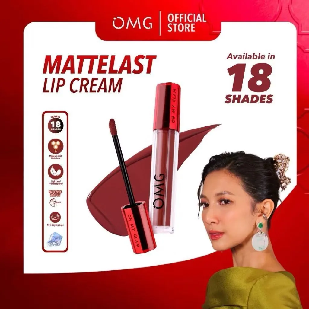 OMG Oh My Glam Mattelast Lip Cream 2.9 g (New Shade)