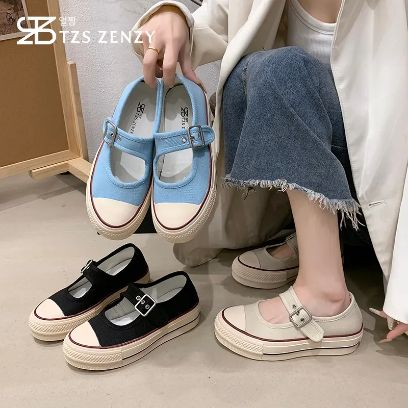 TZS Zenzy Yeonwoo Strides Shoes - Sepatu Kanvas Wanita - Sepatu Sneakers - Sneaker Aesthetic Wanita