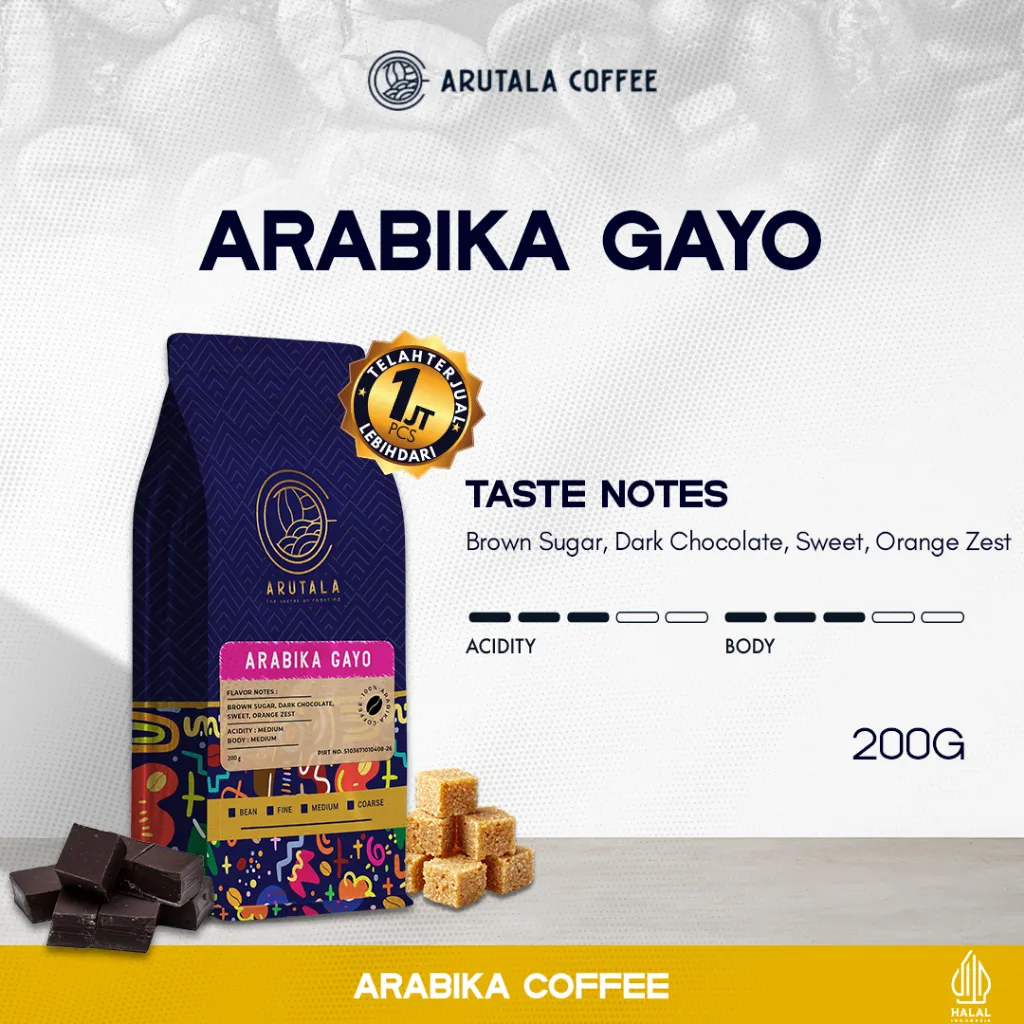 ARUTALA Kopi Gayo Takengon Arabika Arabica Coffee 200 gram