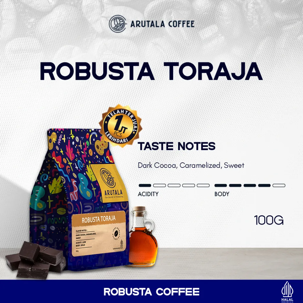 ARUTALA Kopi Toraja Rantebua Robusta Coffee Indonesia 100 gr