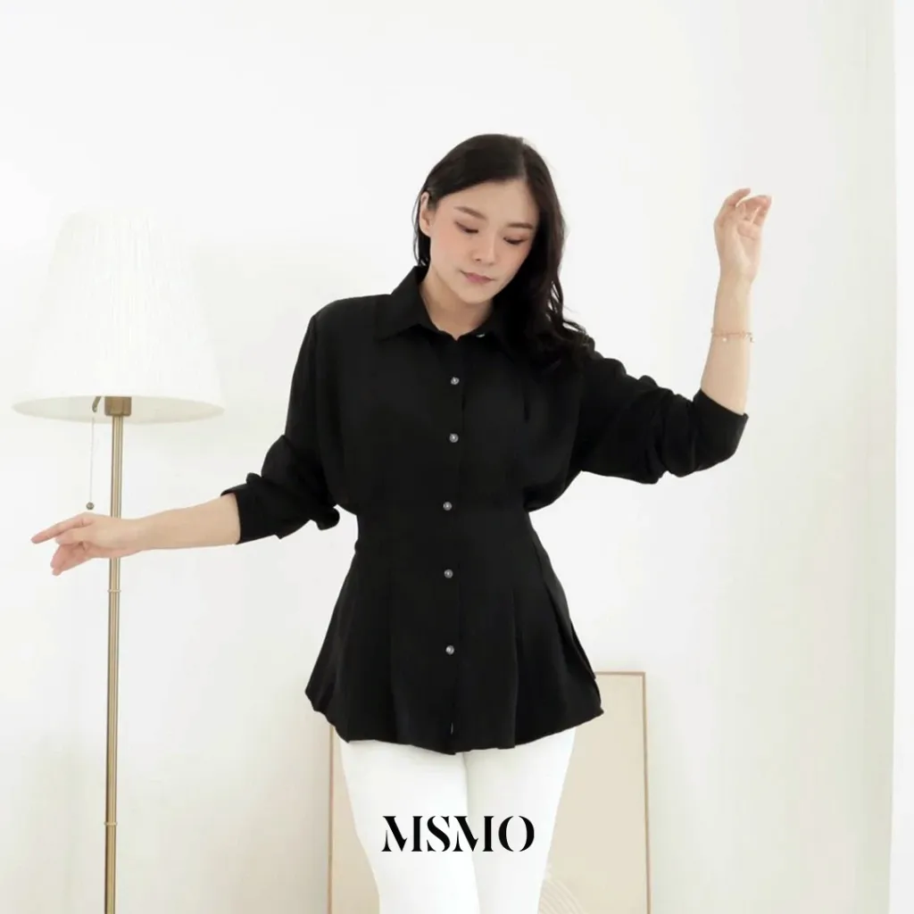 MSMO Kwon Top Longsleeve Blouse / Kemeja Wanita / Blouse Wanita / Kemeja Lengan Panjang / Kemeja Kantor / Office Wear / Atasan Wanita