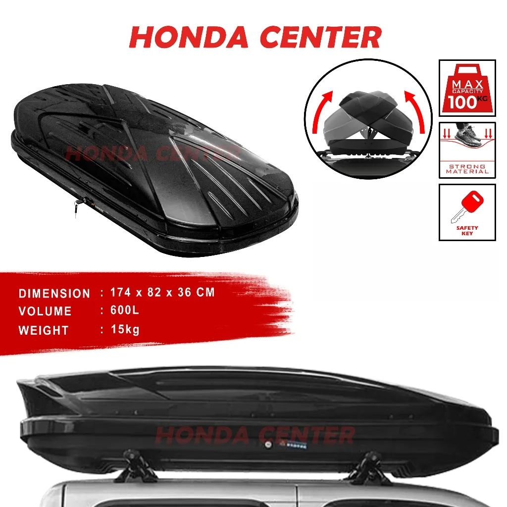 Roof Box Roofbox Rofbox Bagasi Atas Mobil Universal Material Abs 600l