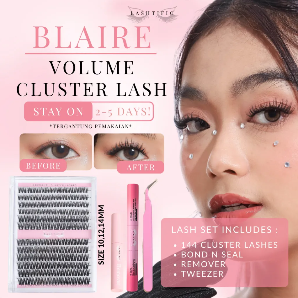 [BUNDLING] LASHTIFIC Bulu mata palsu BLAIRE Individual Lashes False Lashes 10-14mm | Set | Lem + Remover